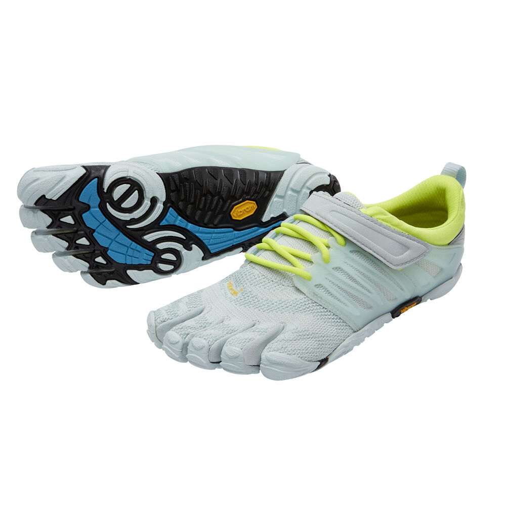 Vibram Fivefingers V-Train Womens Trail Running Shoes Blue/Yellow Australia (TQO183054)